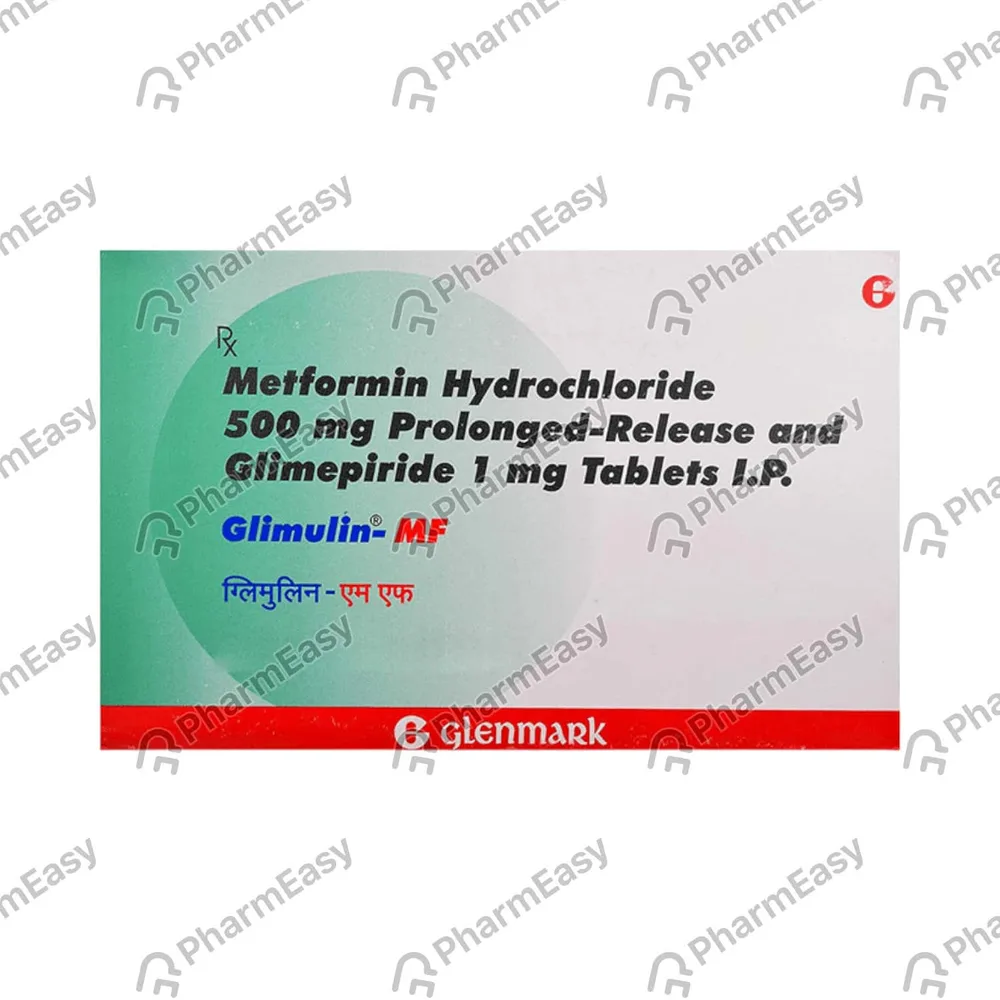 Glimulin Mf 1mg Strip Of 10 Tablets