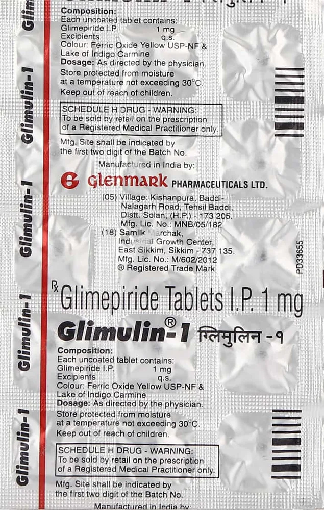 Glimulin 1mg Strip Of 15 Tablets