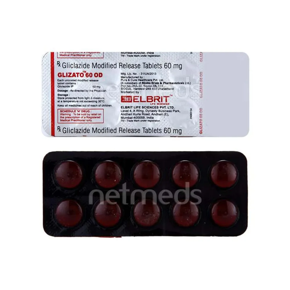 Glizato 60mg Od Strip Of 10 Tablets