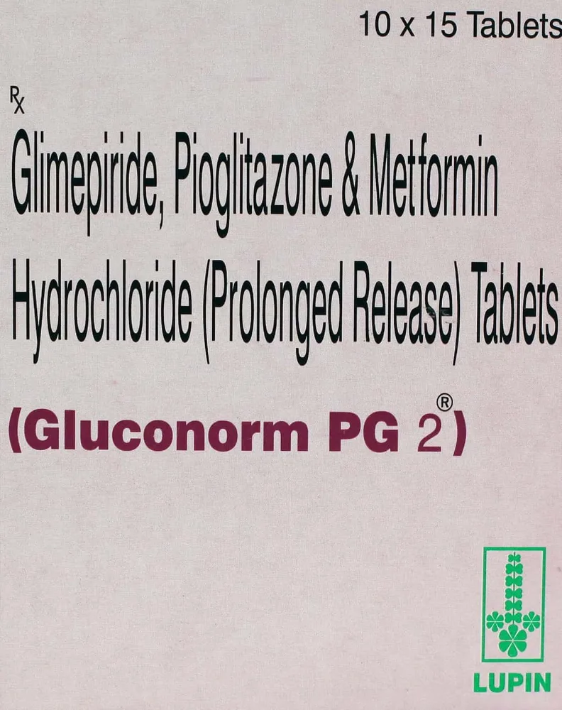 Gluconorm Pg 2mg Strip Of 15 Tablets