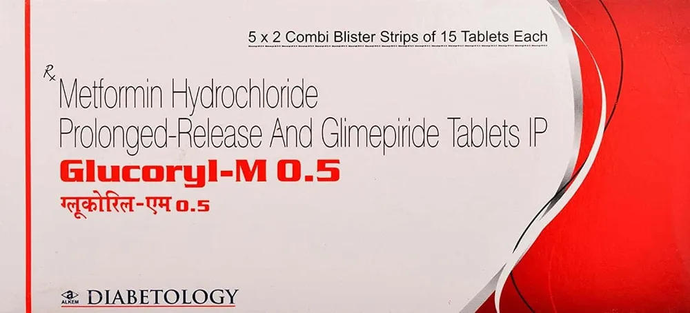 Glucoryl M 0.5mg Strip Of 15 Tablets