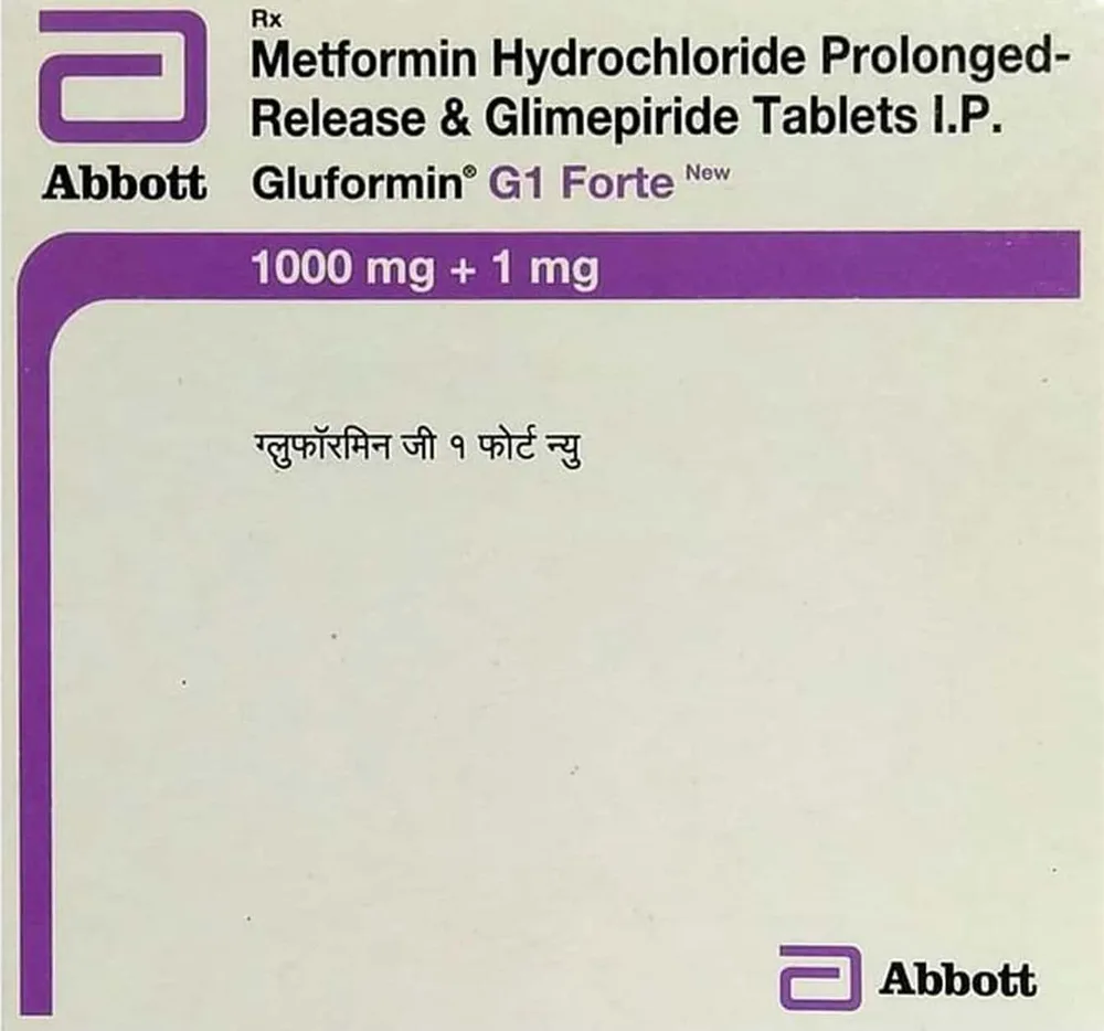 Gluformin G 1mg Forte New Strip Of 15 Tablets