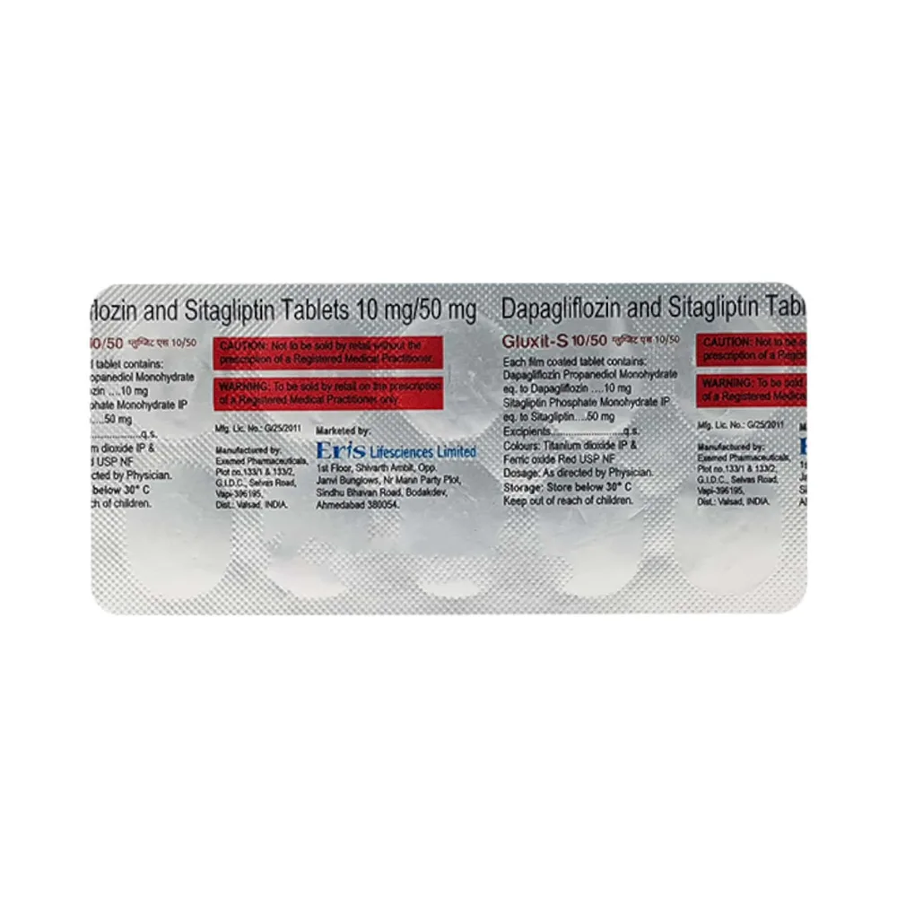 Gluxit S 10/50mg Strip Of 10 Tablets