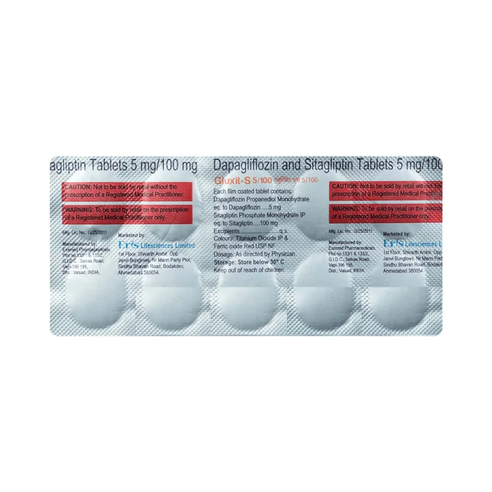 Gluxit S 5/100mg Strip Of 10 Tablets