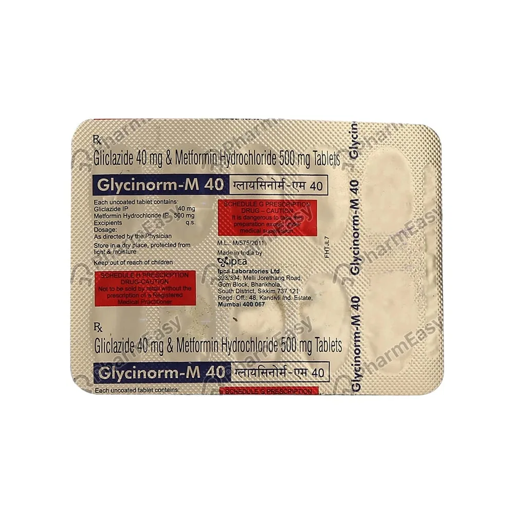 Glycinorm M 40mg Strip Of 10 Tablets