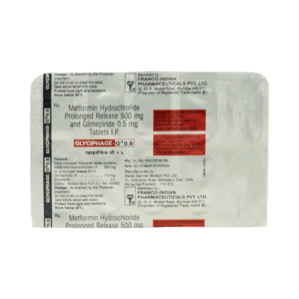 Glyciphage G 0.5mg Strip Of 10 Tablets