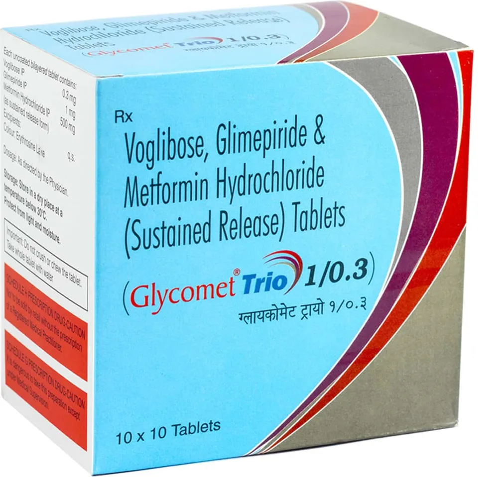 Glycomet Trio 1/0.3mg Strip Of 10 Tablets