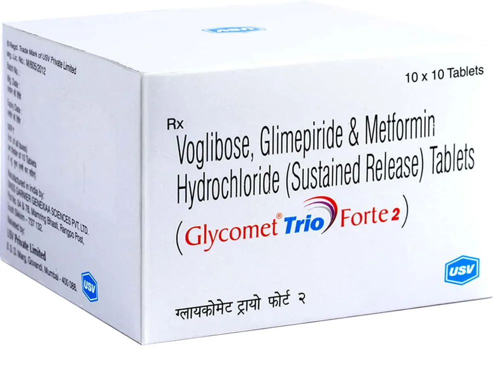 Glycomet Trio Forte 2mg Strip Of 10 Tablets