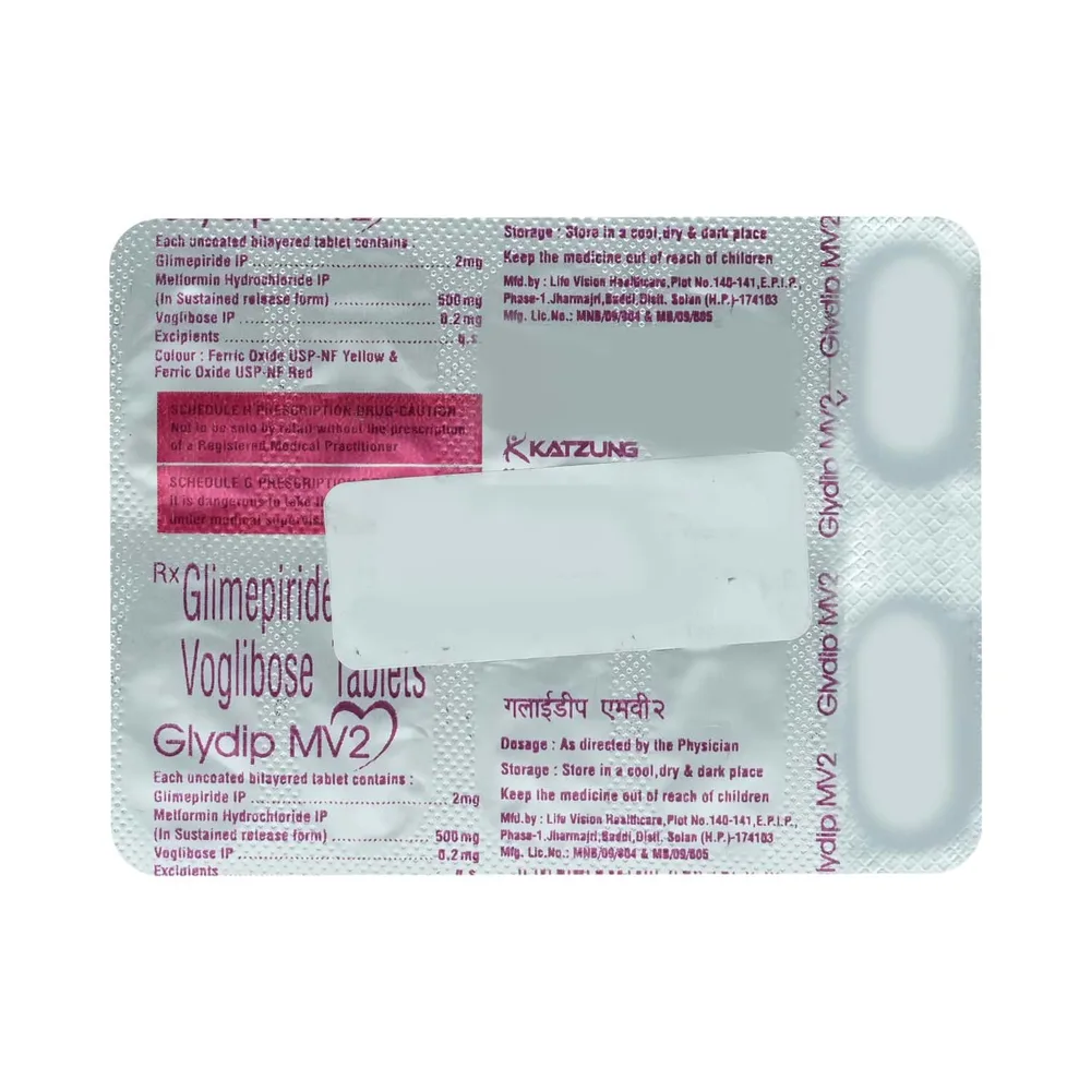 Glydip Mv 2mg Strip Of 10 Tablets