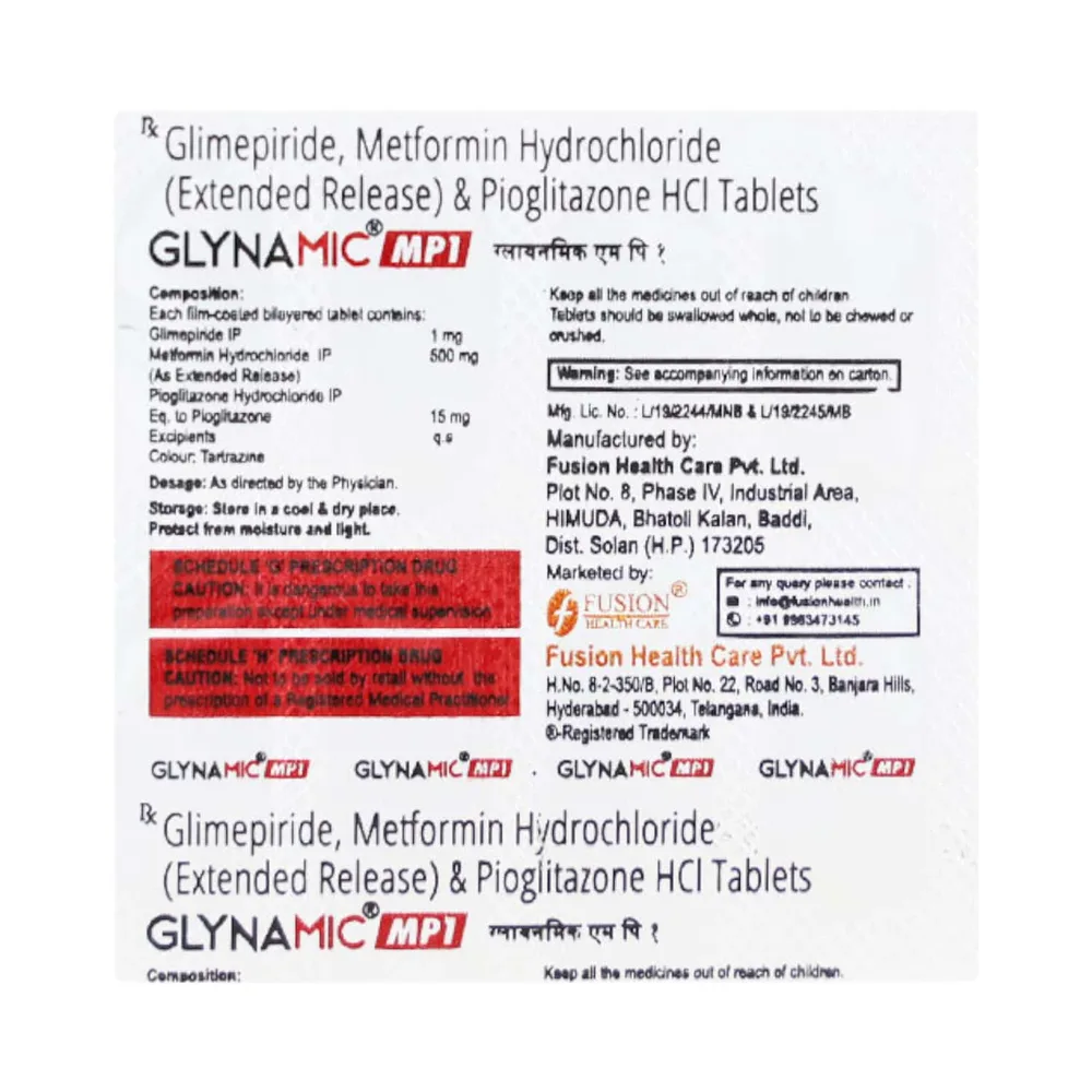 Glynamic Mp 1mg Strip Of 10 Tablets