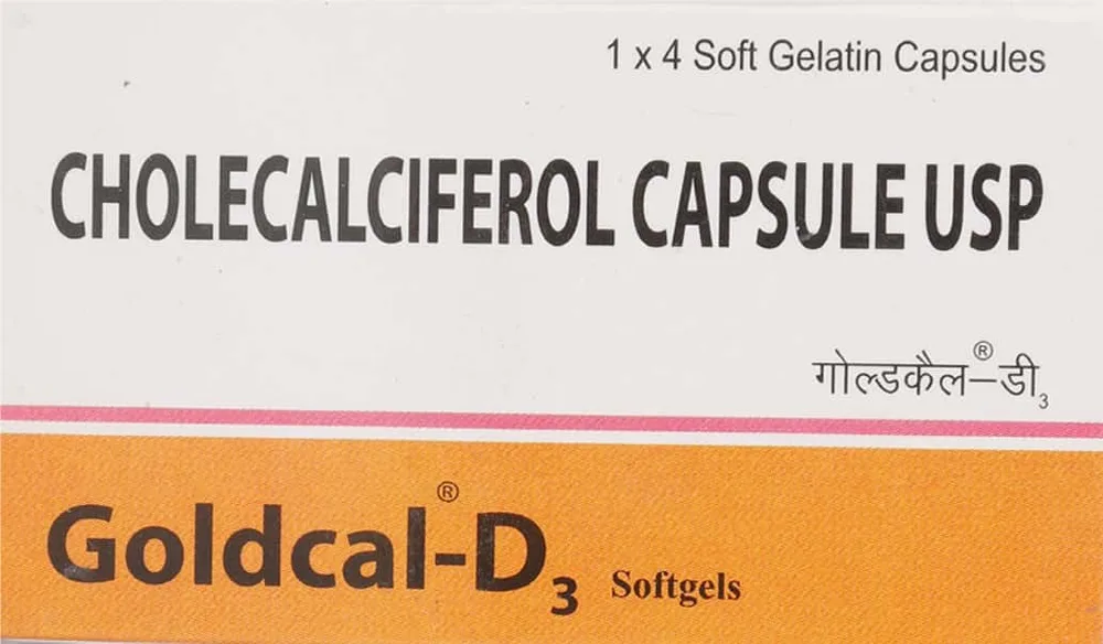 Goldcal D3 60k Strip Of 4 Softgel Capsules