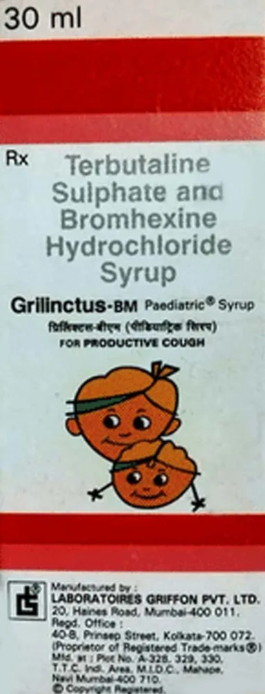 Grilinctus Bm Paediatric Bottle Of 30ml Syrup