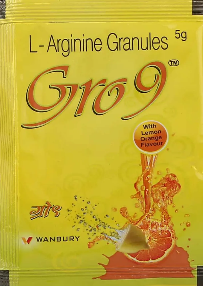 Gro 9 Lemon Orange Flavour Sugar Free Sachet Of 5gm Granules