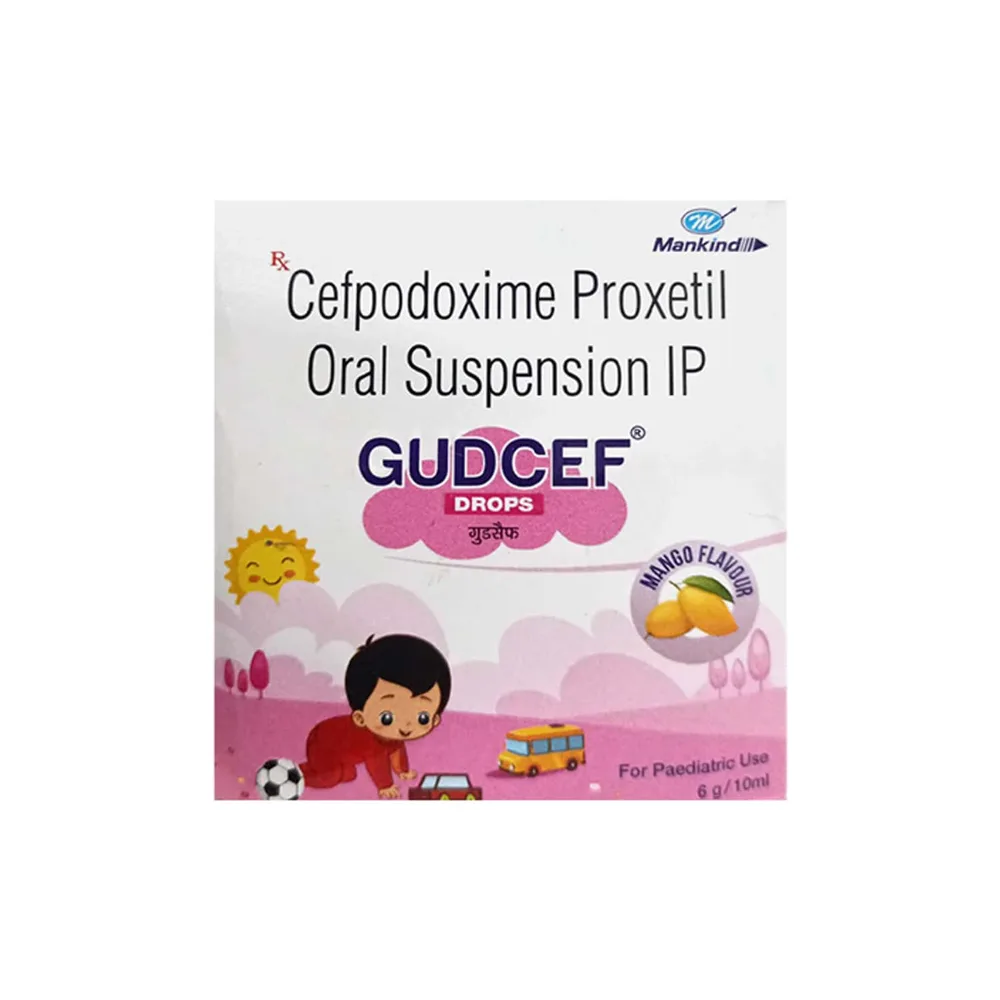 Gudcef 25mg Mango Flavour Bottle Of 10ml Oral Drops