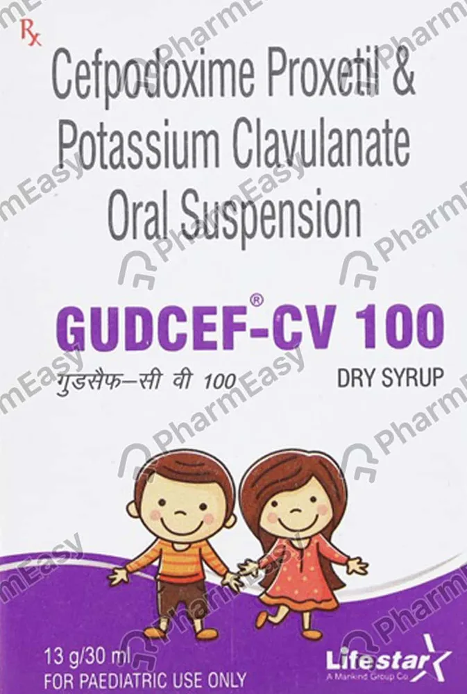 Gudcef Cv 100mg Bottle Of 30ml Dry Syrup