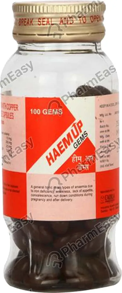 Haem Up Plus Gems Strip Of 100 Capsules