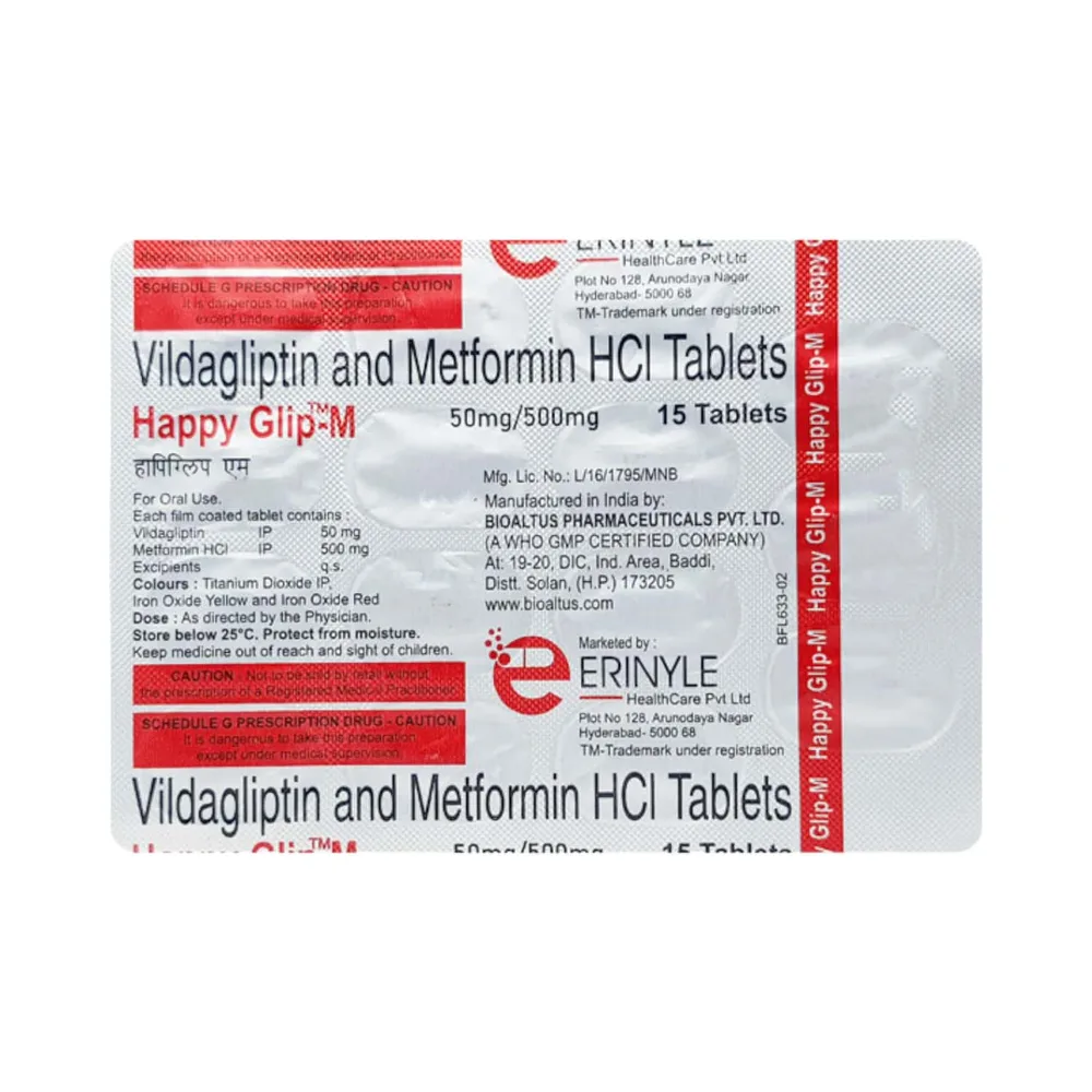 Happyglip M Strip Of 15 Tablets