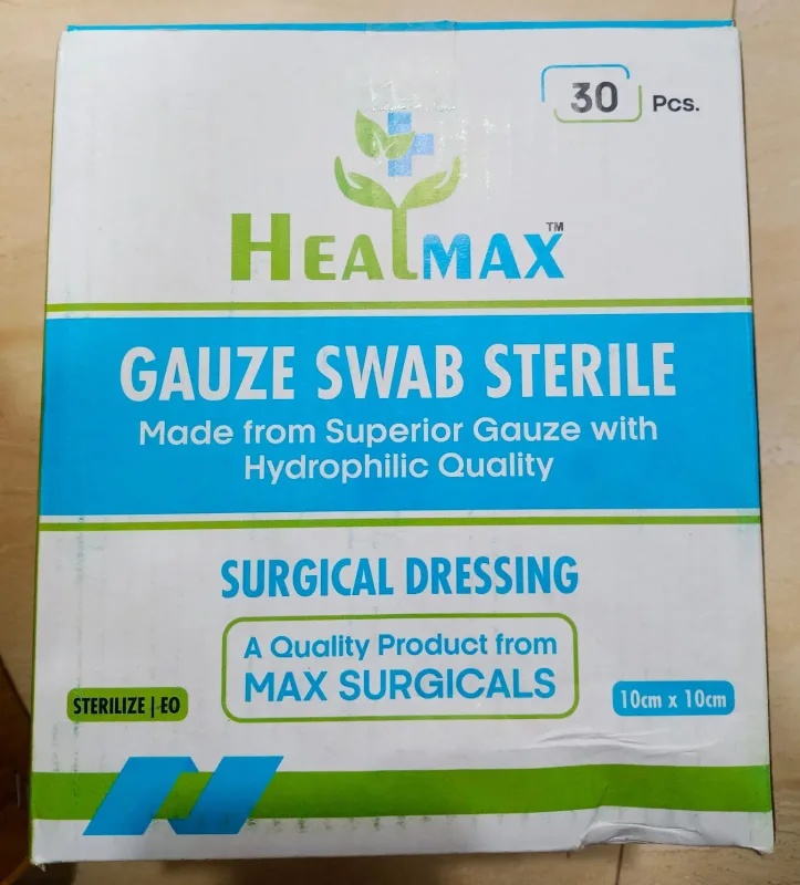 Healmax Sterile Gauze Swabs 10cmx10cm - 30 packs of 4 pcs