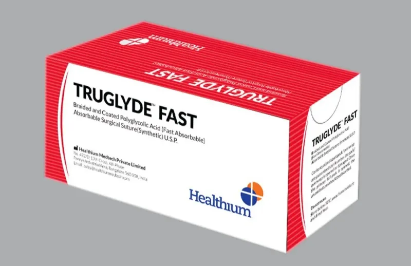 Healthium - Sutures India - SN2777FAST - Truglyde Fast  SN 2777 FAST/ N- 12 Foil Box