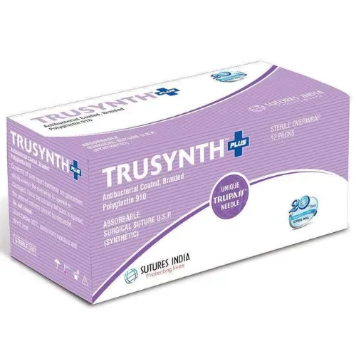 Healthium - Sutures India - NTSP2346 - Trusynth Plus USP 1-0 - NTSP 2346 - 12 Foils Box