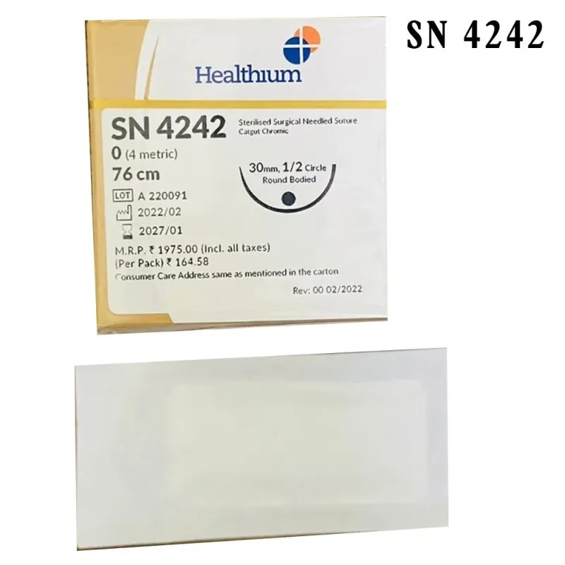 Healthium Trugut Suture 0-0 Chromic - SN4242 - 12 Foils Box