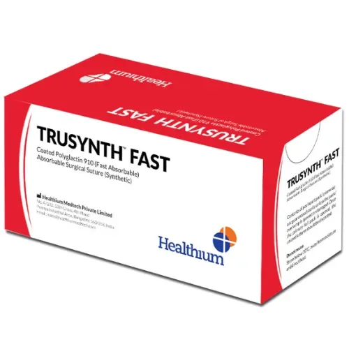 Healthium - Sutures India - TS2718F - Trusynth Fast USP 4-0  TS 2718 F - 12 Foils Box