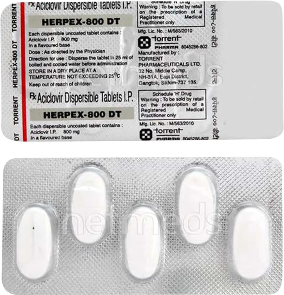 Herpex Dt 800mg Strip Of 5 Tablets