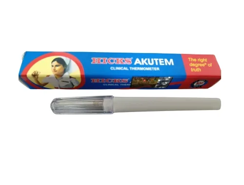 Hicks Akutem Clinical Thermometer - Mercury Thermometer for Accurate Temperature Measurement