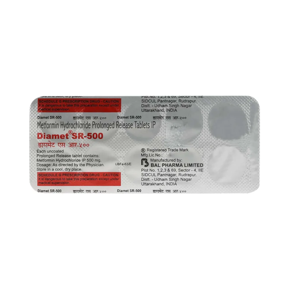 Dimet Sr 500mg Tablets
