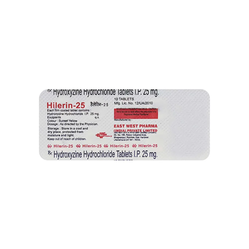 Hilerin 25mg Strip Of 10 Tablets
