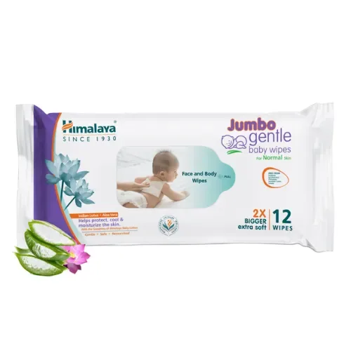 Himalaya Jumbo Gentle Baby Wipes - 12 Wipes