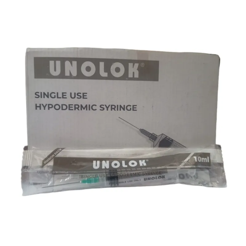 Unolok HMD Luer Lock Syringe 10ml with 21G*1.5 inch Needle - 50 Units Pack