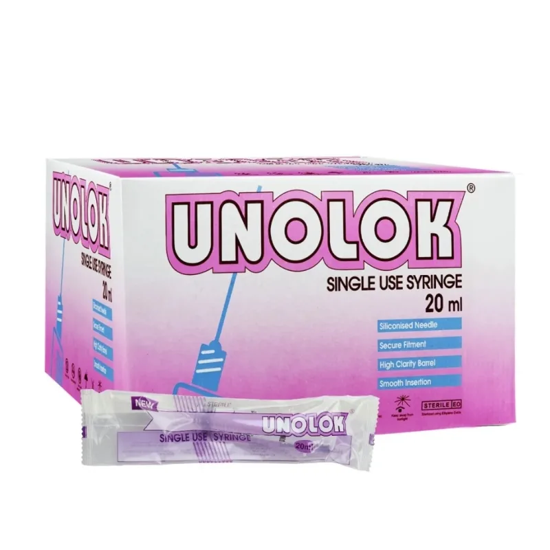 Unolok Syringe 20ml 21G*1.5 inch - 25 Units Pack