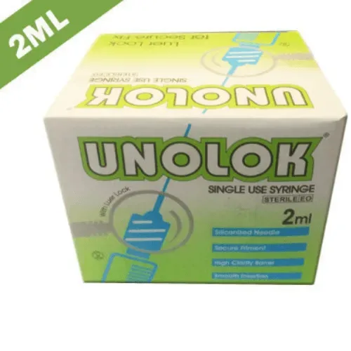 Unolok Syringe 2ml 27G*1.0 Inch-100 pcs