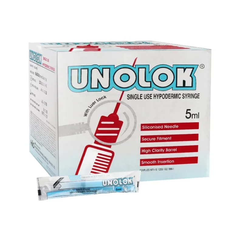 Unolok Syringe 5 ml - 100 Units Pack