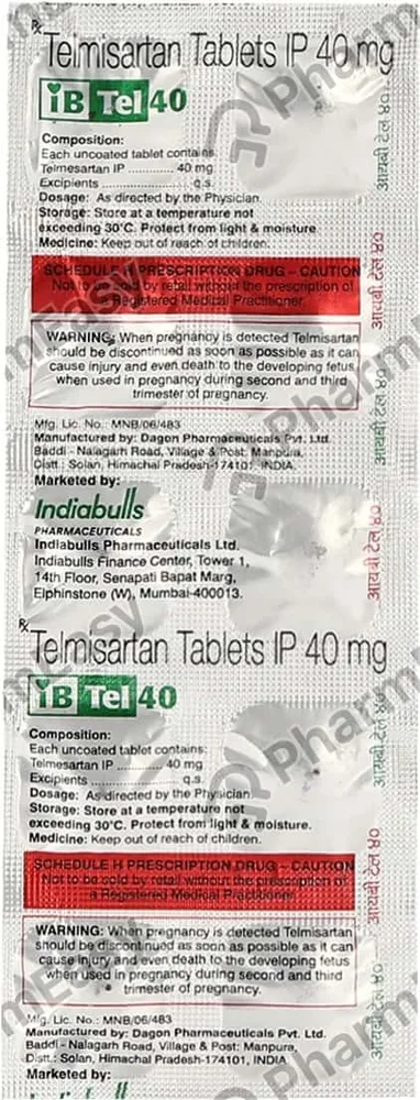 Ibtel 40mg Strip Of 10 Tablets