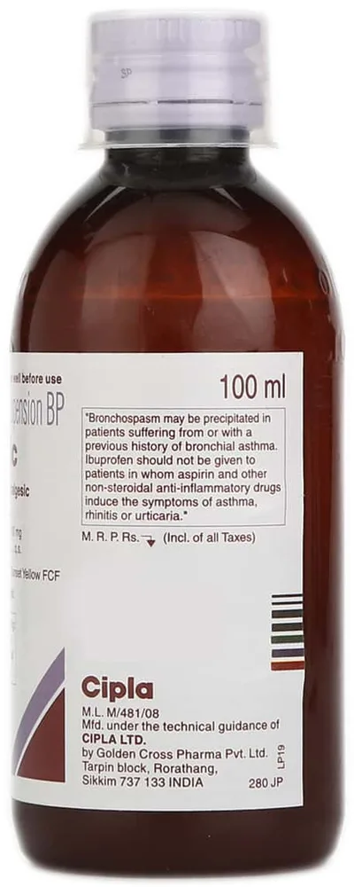 Ibugesic Orange Flavour Bottle Of 100ml Suspension