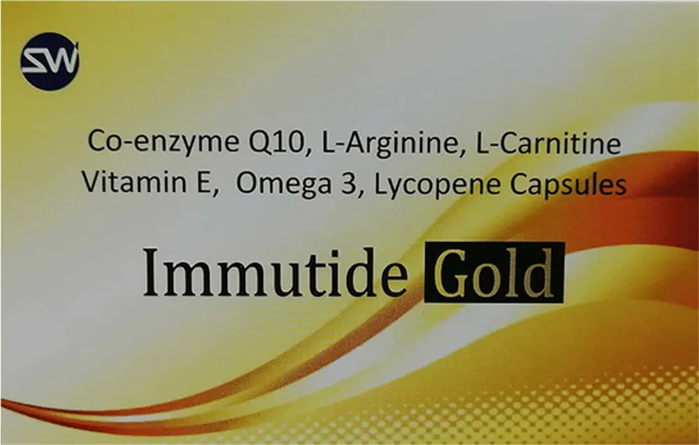 Immutide Gold Strip Of 10 Capsules