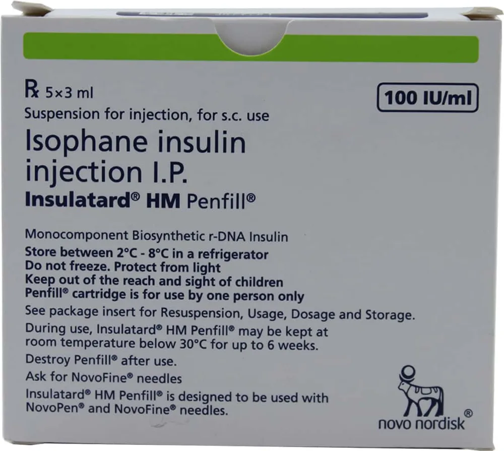 Insulatard HM Penfill 100iu Suspension For Injection
