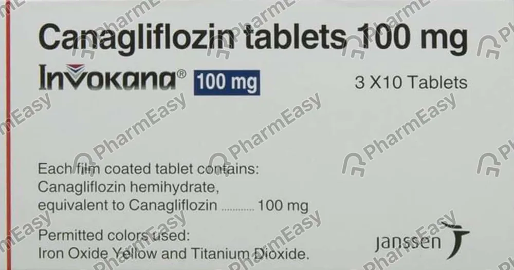 Invokana 100mg Strip Of 10 Tablets
