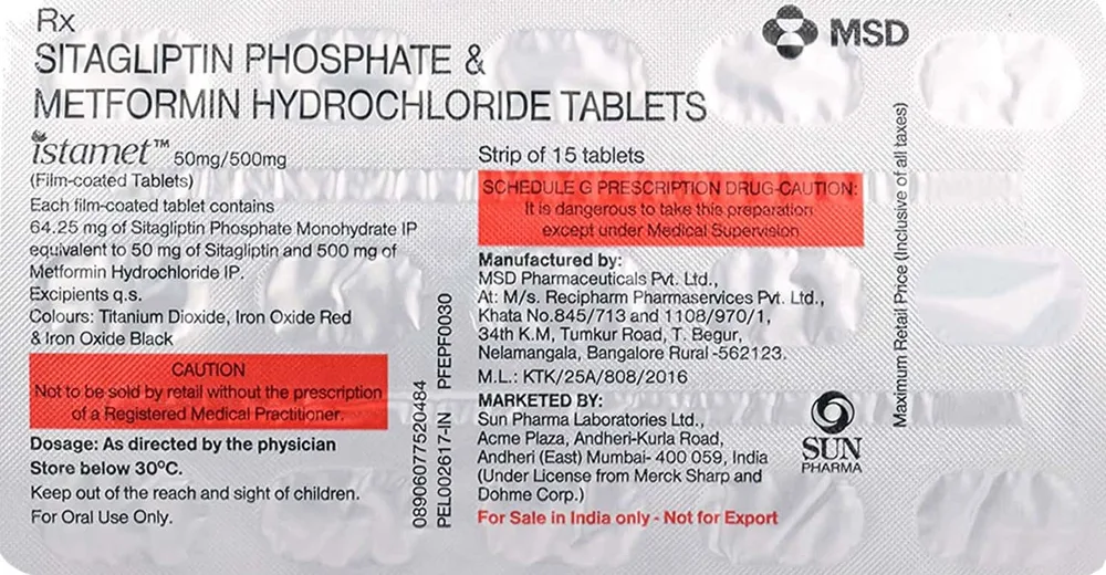 Istamet 50mg/500mg Tablet