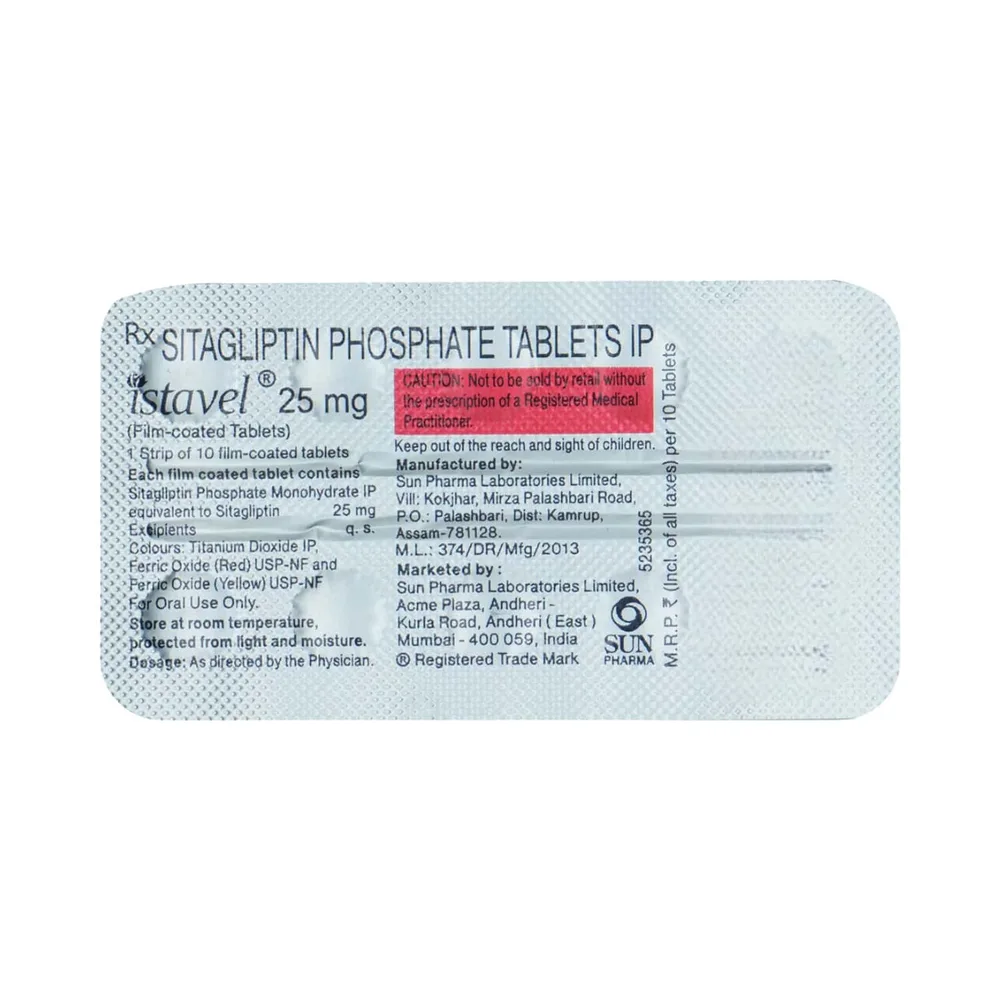 Istavel 25mg Strip Of 10 Tablets