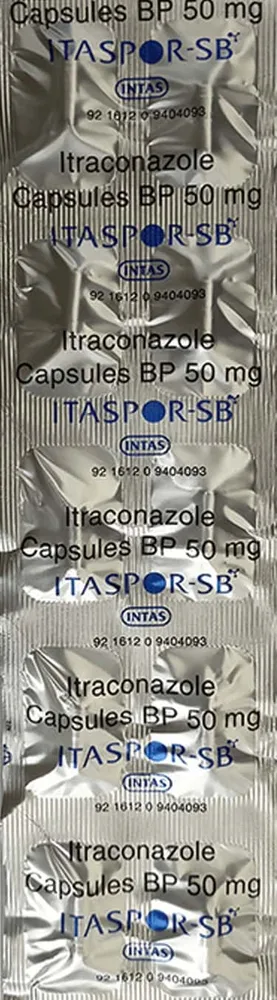 Itaspor Sb 50mg Strip Of 10 Capsules