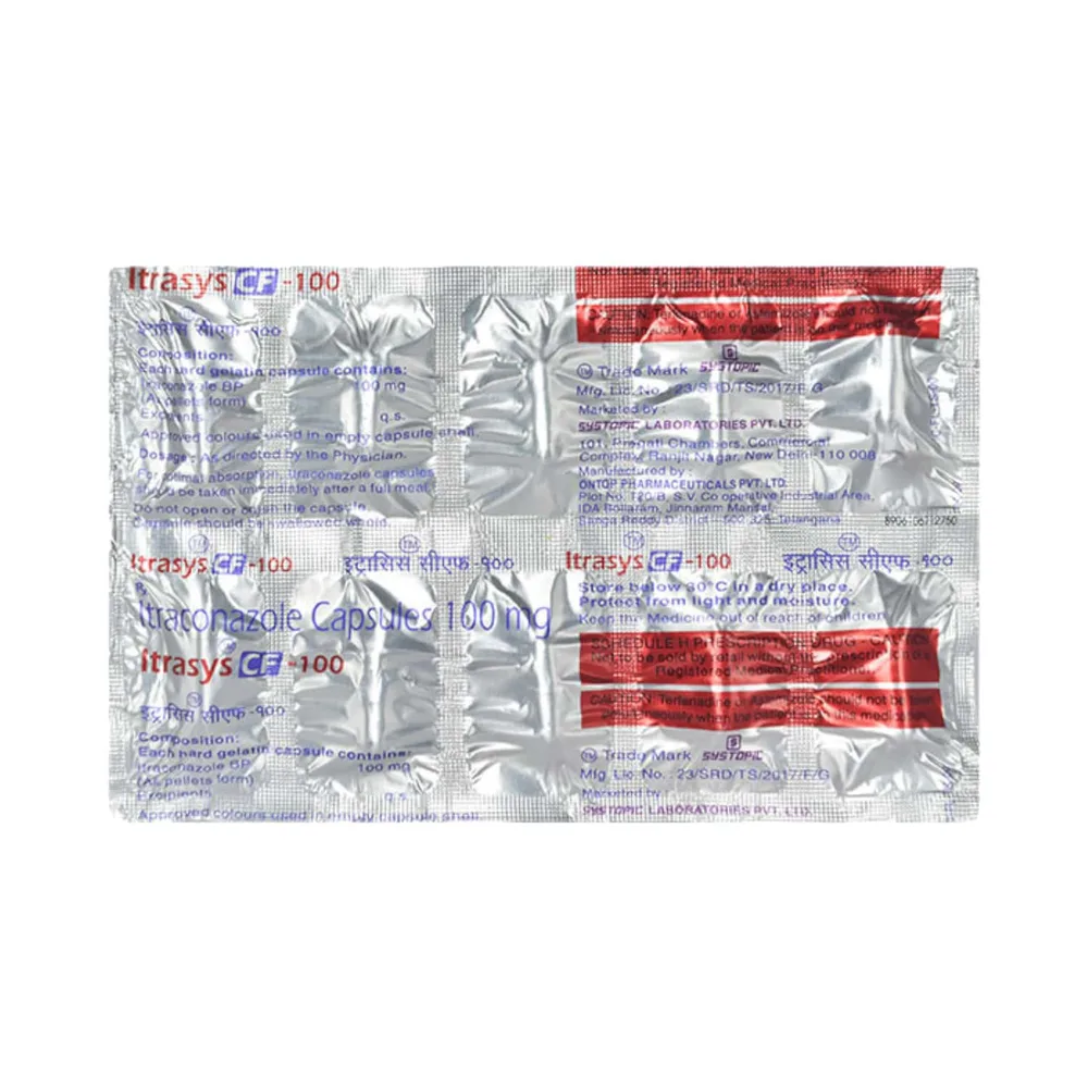 Itrasys Cf 100mg Strip Of 10 Capsules
