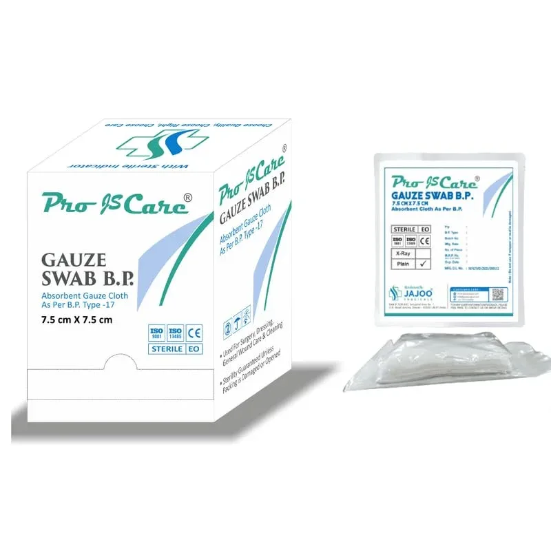 Pro JS Care Sterile Gauze Swabs -25 Pack - (4 pieces per pack)