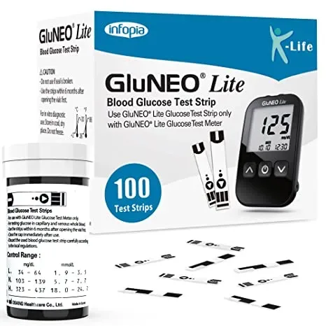K-life Gluneo Lite 100 Blood Glucose Strips