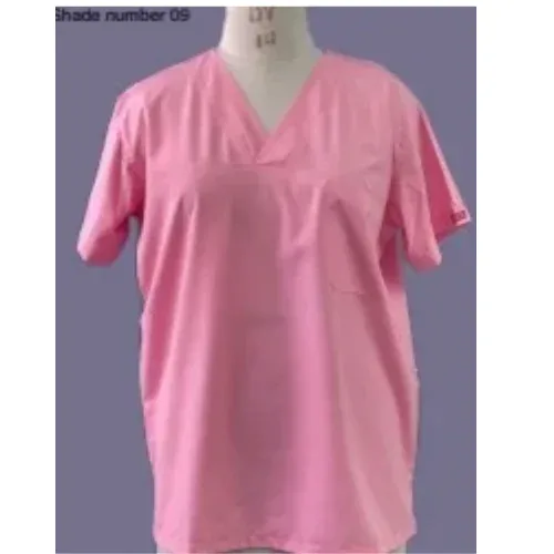 KCM Hospital Scrub Suit For Doctors - Unisex V-Neck ( Light Pink ) Ref - 09