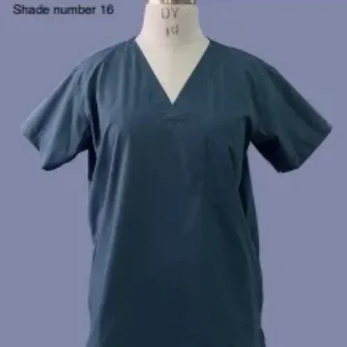 KCM Hospital Scrub Suit For Doctors - Unisex V-Neck ( Teal Blue ) Ref - 16