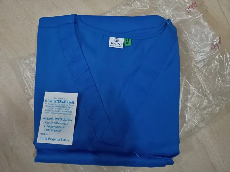 KCM Hospital Scrub Suit For Doctors - Unisex V-Neck ( Royal Blue ) Ref - 07