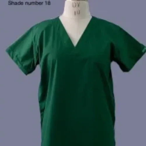KCM Hospital Scrub Suit For Doctors - Unisex V-Neck ( Evergreen ) Ref- 18